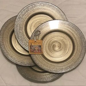 Turkish Gold Metallic/Glitter Severing Plates